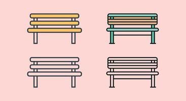 Bench of Reflection Vector Graphics to Inspire Peaceful and Thoughtful Creations.