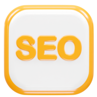 SEO Symbol 3d Illustration Rendern transparent Element png