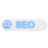 SEO Symbol 3d Illustration Rendern transparent Element png