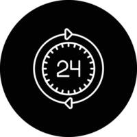 24 Hours Service Vector Icon