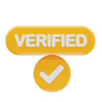 verified ikon framställa illustration 3d element tolkning png