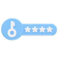 Password icon rendering illustration 3d element png