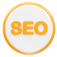 SEO Symbol 3d Illustration Rendern transparent Element png