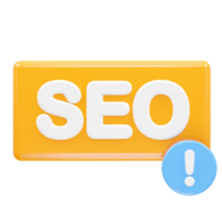 SEO Symbol 3d Illustration Rendern transparent Element png