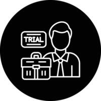 trabajo juicio vector icono