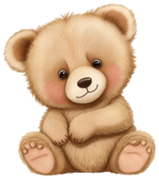 fofa Urso de pelúcia Urso ilustração. ai generativo png