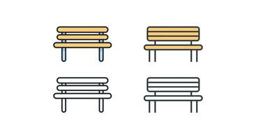 Park Serenity in Vectors Bench Illustrations for Relaxing and Scenic Art.