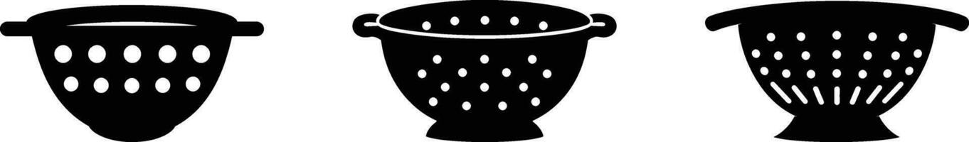 Practical Kitchenware   Vector Illustration of a Colander for Recipes