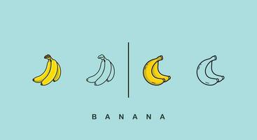 amarillo bondad plátano vector gráficos para sabroso comida embalaje y nutrición Arte.