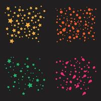 colorful festival  confetti vector elements set