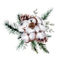 bouquet de noël aquarelle png