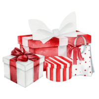 regalo caja acuarela png