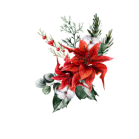 buquê de natal aquarela png