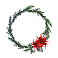 corona de navidad acuarela png