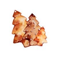 Natale albero biscotti acquerello png