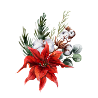 Watercolor Christmas Bouquet png