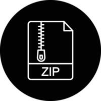 icono de vector de archivo zip