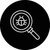 Bug Search Vector Icon