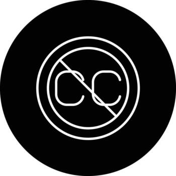 cerrado subtitulado vector icono