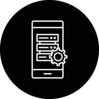 Smartphone Database Vector Icon