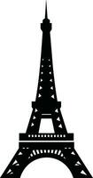 romántico eiffel torre siluetas amor y romance en vector Arte