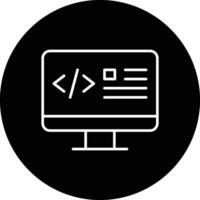 icono de vector de codificación web