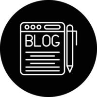 icono de vector de blog