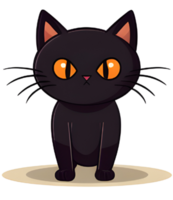svart katt i halloween png