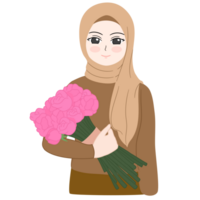 vrouw met bloem png