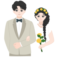 mariage couple dessin animé png