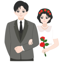 wedding couple cartoon png