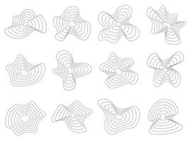 resumen topografía punto líneas círculos orgánico textura formas vector