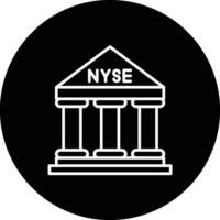 bolsa de Nueva York vector icono