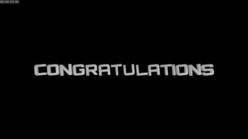 silver congratulations text animation. 3d text animation video