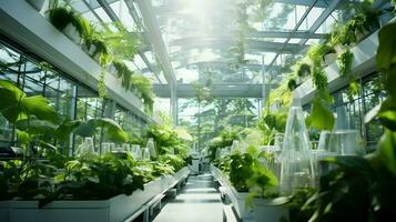 modern agriculture laboratory AI Generative photo