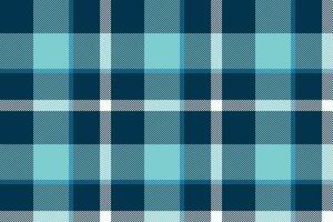Plaid background, check seamless pattern in blue. Vector fabric texture for textile print, wrapping paper, gift card or wallpaper.