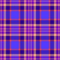 Plaid seamless pattern. Check fabric texture. Vector textile print.
