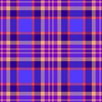 Plaid seamless pattern. Check fabric texture. Vector textile print.