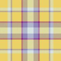 Plaid check pattern. Seamless fabric texture. Tartan textile print. vector
