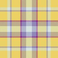 Plaid check pattern. Seamless fabric texture. Tartan textile print. vector