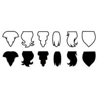 Beard icon vector set. barbershop illustration sign collection. hairdresser symbol.