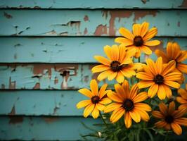 pared y flor ai generativo foto