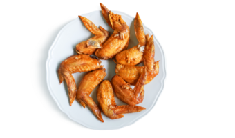 fried chicken wings in a plate PNG transparent