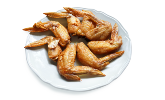 frito frango asas dentro uma prato png transparente