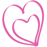 pink heart element png