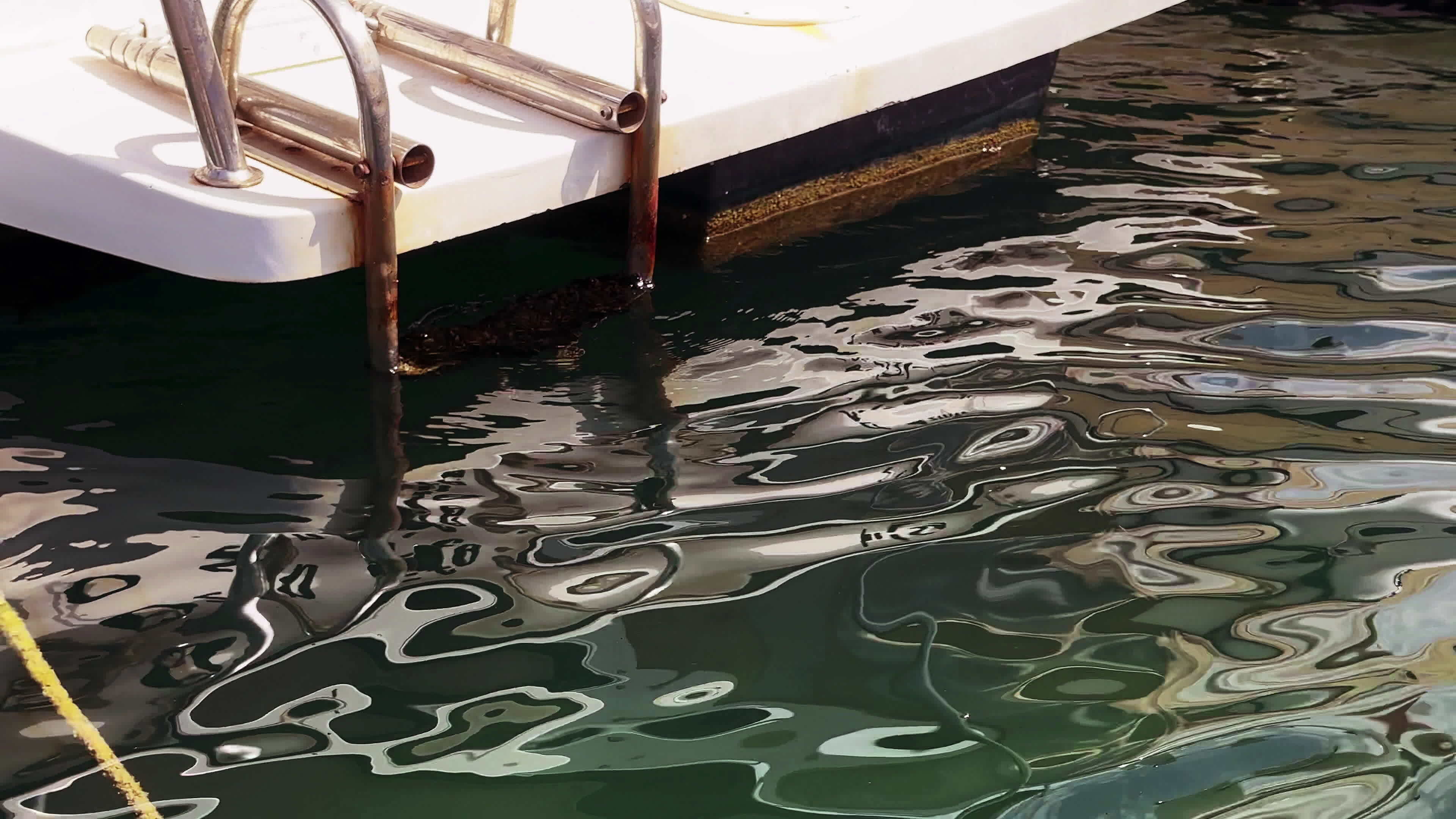 Boat Reflection on Sea Water 33163871 Stock Video at Vecteezy