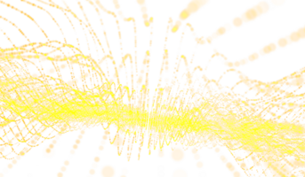 3D abstract digital technology yellow-orange light particles wave png