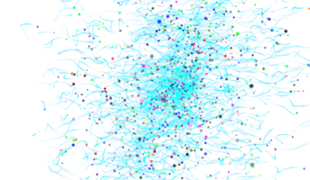 3d abstrait numérique La technologie bleu lumière particules png