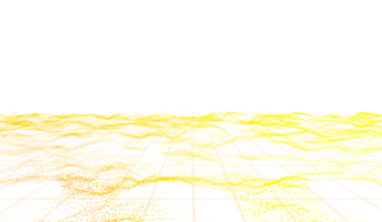 3d abstrait numérique La technologie jaune-orangé lumière particules png