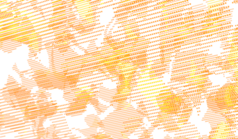 3d astratto digitale tecnologia giallo-arancione leggero particelle png